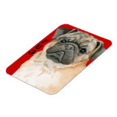 Pug Color Block Magneet (Linkerzijde)