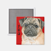 Pug Color Block Magneet (Voorkant / Achterkant)