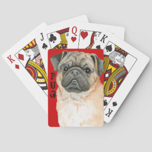 Pug Color Block Pokerkaarten