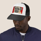 Pug Color Block Trucker Pet (In situ)