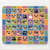 Pug Color Square Mousepad Muismat (Voorkant)