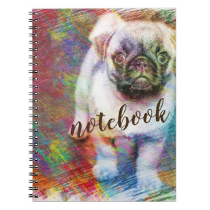 Pug Colorful Sketch Notitieboek