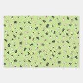 Pug Confetti - geel, paars, groen  Inpakpapier Vel (Voorkant 3)