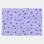 Pug Confetti - geel, paars, groen  Inpakpapier Vel (Voorkant 2)