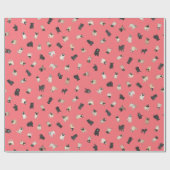 Pug Confetti - rode rol Cadeaupapier (Vlak)