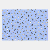 Pug Confetti - roze, blauw, munt aqua Inpakpapier Vel (Voorkant 3)