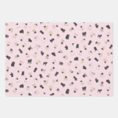 Pug Confetti - roze, blauw, munt aqua Inpakpapier Vel (Voorkant)