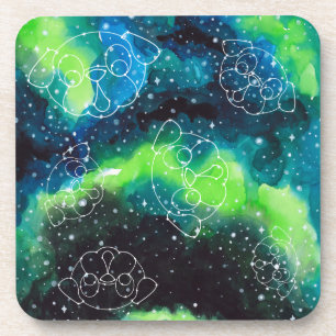 Pug Constellation Onderzetters Blues Greens