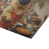 Pug Cooking in Kitchen Snijplank (Hoek)