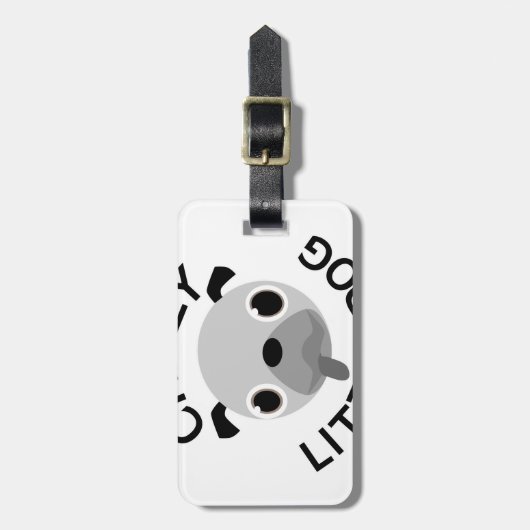 Pug Crazy Little Dog Bagagelabel (Voorkant verticaal)