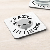 Pug Crazy Little Dog Bier Onderzetter (Linkerzijde)