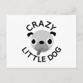 Pug Crazy Little Dog Briefkaart (Voorkant)