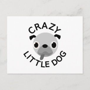 Pug Crazy Little Dog Briefkaart