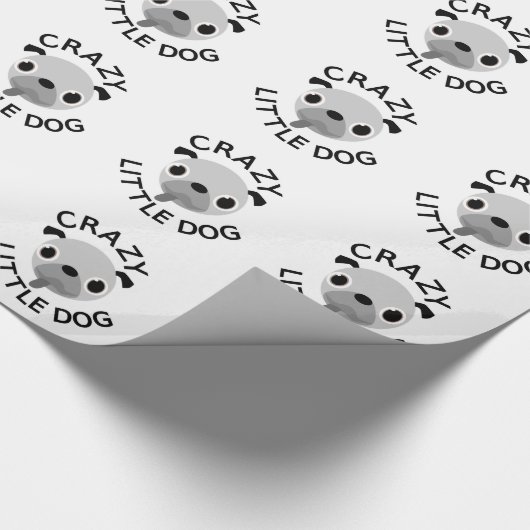 Pug Crazy Little Dog Cadeaupapier (Hoek)