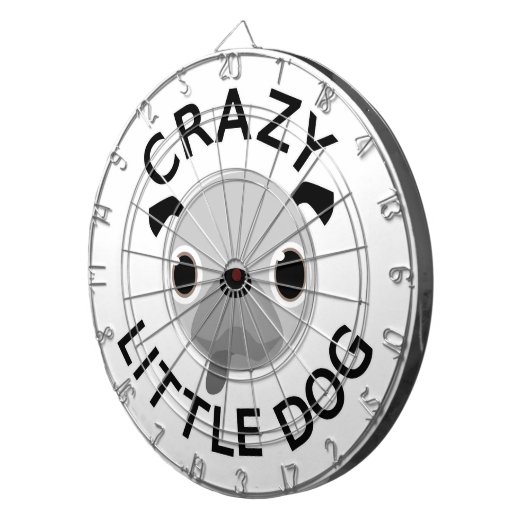 Pug Crazy Little Dog Dartbord (Voorkant Rechts)