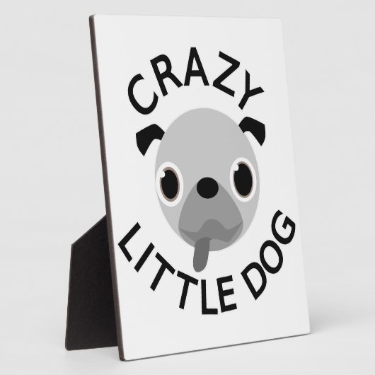 Pug Crazy Little Dog Fotoplaat (Zijkant)