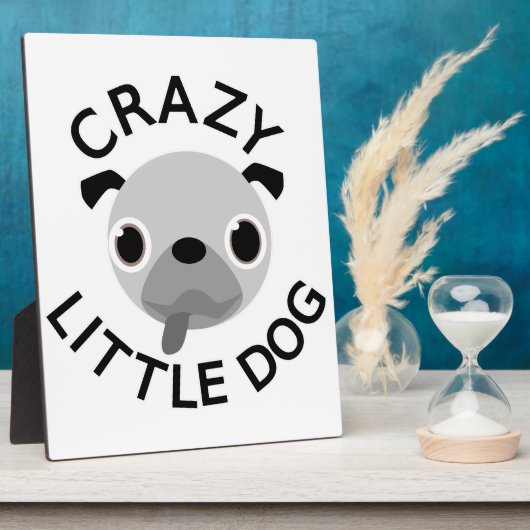 Pug Crazy Little Dog Fotoplaat (Zijkant)