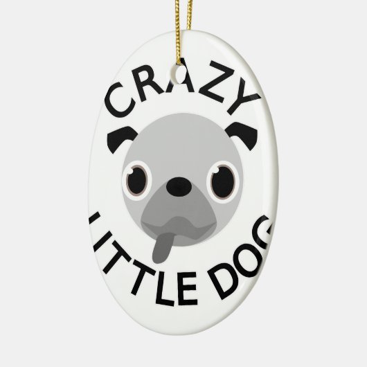 Pug Crazy Little Dog Keramisch Ornament (Links)