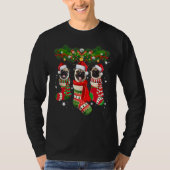 Pug Cute in Socks-kerstkerstkerstkerstkerstkerstke T-shirt (Voorkant)