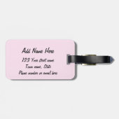 Pug Cuties Roze Strepen en Pootjes - Aanpassen Bagagelabel (Achterkant horizontaal)