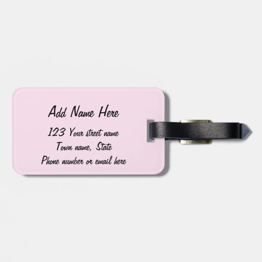 Pug Cuties Roze Strepen en Pootjes - Aanpassen Bagagelabel (Achterkant horizontaal)