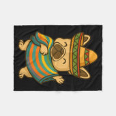 Pug dabbing cinco de mayo fleece deken (Voorkant (Horizontaal))
