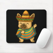 Pug dabbing cinco de mayo muismat (Met muis)