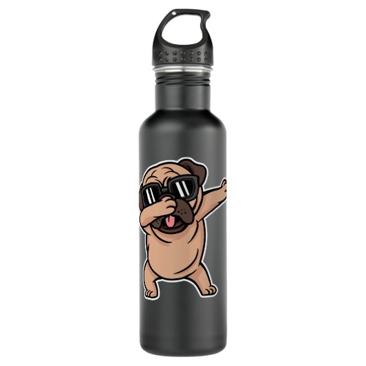 Pug Dabbing Pug Dog Cute Puppy Dab 399 Waterfles (Voorkant)