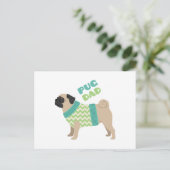 Pug Dad Briefkaart (Staand voorkant)