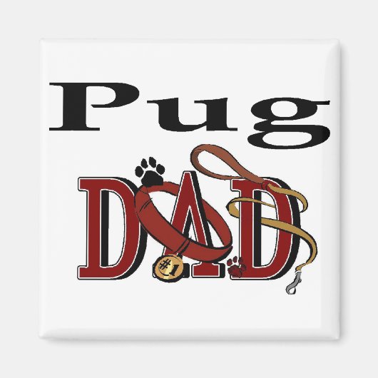 Pug Dad Gifts Magneet (Voorkant)
