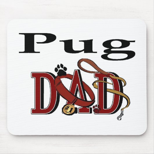 Pug Dad Gifts Muismat (Voorkant)