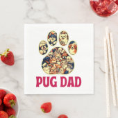 Pug Dad Hondenliefhebbers Vaderdag T-shirt Servet (Insitu)