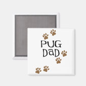Pug Dad Magneet (Voorkant / Achterkant)