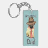 Pug Dad Sleutelhanger (Voorkant Links)