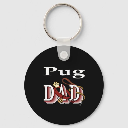 pug dad Sleutelhanger (Voorkant)