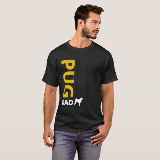 Pug Dad T-shirt (Voorkant volledig)