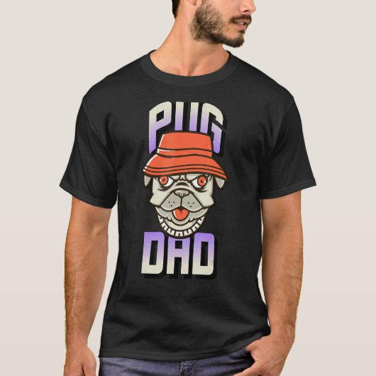 Pug Dad T-shirt (Voorkant)