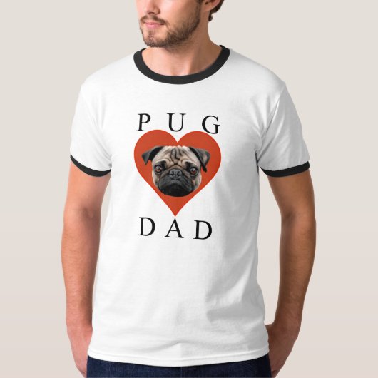 Pug Dad T-shirt (Voorkant)