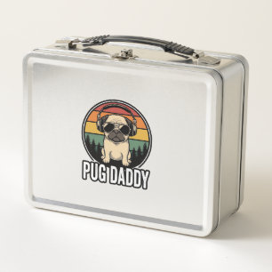Pug Daddy Vintage Sunset Hond Vector Shirt Ontwerp