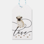 pug Dank je hond Bruiloft Cadeaulabel (Achterkant)