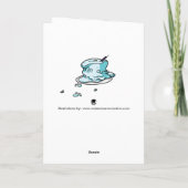 Pug de Gelukkige Cake van de Verjaardag - Zwarte Kaart (Achterkant)