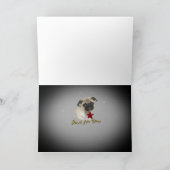 Pug de kaart van de Kerstman van het Trio (Binnen)