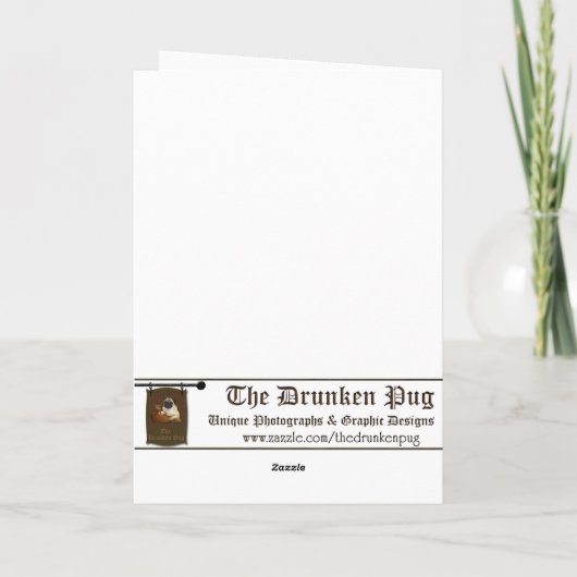 Pug de kaart van familieafstuderen (Achterkant)