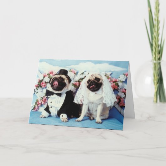 Pug de Kaart van het Huwelijk van de Hond (Voorkant)