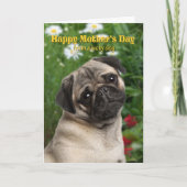 Pug de Kaart van het Moederdag (Voorkant)
