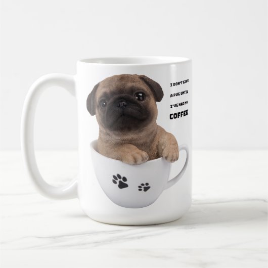Pug de Mok van de Koffie (Links)