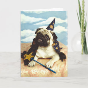 Pug de Tovenaar van de Tovenaar van de Hond Kaart
