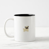 Pug de wereld tweekleurige koffiemok (Links)