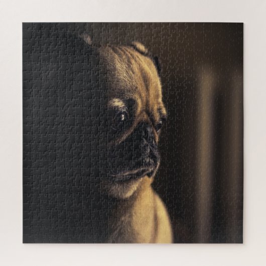 Pug Deep in gedachte Legpuzzel (Verticaal)