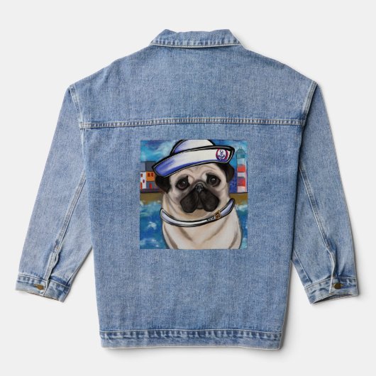 Pug Denim Jacket (Achterkant)